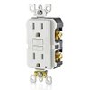 Leviton GFCI Outlet, 15 Amp, Self Test, Tamper-Resistant with LED Indicator Light, Protection from Electric Shock and Electrocution, GFTR1-W, White