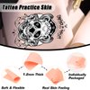 30pcs Tattoo Skins Practice and Transfer Papers - YONGDA 10pcs Blank Tattoo Practice Skin Fake Double Sides 7.36 x 5.59in with 20pcs Transfer Papers Stencil for Beginners or Artists Tattoo Supplies