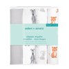 aden + anais Essentials Muslin Swaddle Blankets for Baby Girls and Boys, Newborn Receiving Blanket for Swaddling, 100% Cotton Baby Swaddle Wrap, 4 Pack, Safari Babes