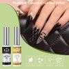 Nail Art Polish Set Gel Liner Nail Art Kit For Nail Design Polish Gel Art Paint For Nail 4 Colors Black White Gel Nail Polish Soak off Curing Requires 8ml with Thin Nail Art Brush (B4)
