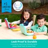 Bentgo Kids Chill Leak-Proof Lunch Box - Included Reusable Ice Pack Keeps Food Cold; 4-Compartment Bento Lunch Container; Microwave/Dishwasher Safe; 2 Year Manufacturer's Warranty (Aqua)