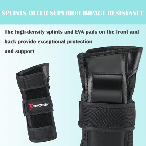 Forzueby Wrist Guards (1 Pair) for Roller Skating, Skateboarding,Snowboarding and Rollerblade, Adult and Kids Sports Protection Wrist Guard (S)