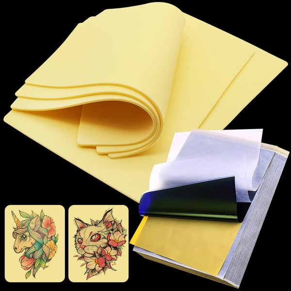 Autdorain Tattoo Practice Skins with Transfer Paper-Autdor 23Pcs Fake Skin, Stencil Paper Kit Includes 20Pcs, 3Pcs Thick Double Sided Blank for Beginners, Experienced Artists