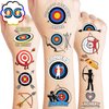 100PCS Archery Temporary Tattoos Stickers Themed Bow Arrow Hunting Birthday Party Favors Decorations Supplies Summer Sports Tattoo Sticker Gifts For Boys Girls Hunter School Prizes Carnival Christmas