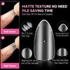 UNA GELLA Almond Nail Tips, 504Pcs Almond Gel X Nail Tips, 15 Sizes Full Matte Surface Nail Tips Clear Full Cover Soft Gel Nail Tips for Nail Extension DIY Salon