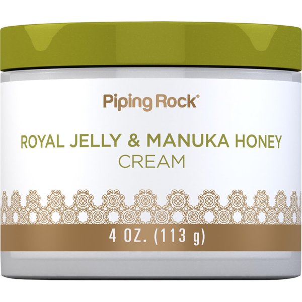 Piping Rock Manuka Honey Cream | with Royal Jelly | 4 oz | Hydrating Moisturizer for Face & Skin | Non-GMO and Gluten Free