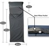 Frelaxy Sleeping Bag Liner, XL Travel Sheet & Camping Sheet for Backpacking, Hotel, Hostels & Traveling, Comfy & Easy Care, Full-Length Zipper/No Zipper, 4 Seasons Warm Cold Weather