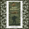Camo Happy Birthday Backdrop Banner Army Military Camouflage Theme Door Decor for Veterans Soliders Men Boys Birthday Party Favors Decorations Supplies 35.4x72.8in-BECKTEN