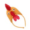 WRITWAA 1Pc Chicken Hair Hoop, Easter Headbands Cartoon Rooster Hair Bands for Halloween Decorations, Animals Ears Headdress Cute Headbands for Cosplay Party, Brown