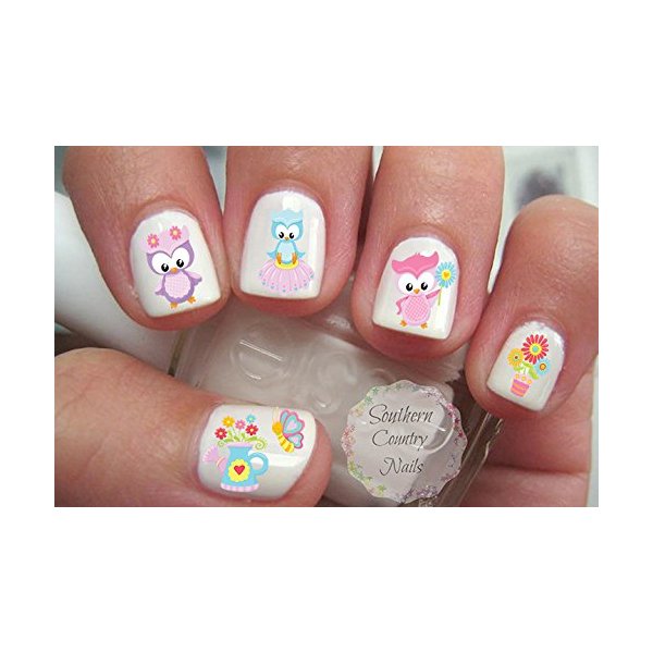 Owls Set 3 Nail Art Decals
