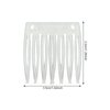 Honbay 60PCS 7 Teeth Plastic Hair Comb Hair Side Comb Hair Clip Comb Twist Comb Wedding Bridal Veil Combs Wig Combs Headpieces Accessories Combs Updo Bun Chignon Hair Styling Accessories (Clear White)