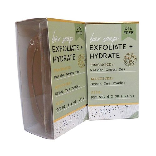 San Francisco Soap Company Exfoliate and Hydrate Matcha Green Tea Bath Bars Pack of 2 Bars