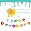 Slime Happy Birthday Banner Slime Painting Banner Pennant for Slime Birthday Party Art Theme Baby Shower Slime Party Decorations Art Party Supplies