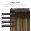 HOTBANANA Wire Hair Extensions, 18 inch 95g Chocolate Brown to Caramel Blonde Fish Line Hair Extensions Real Human Hair Straight Invisible Wire Hair Extensions Remy Hair Extensions
