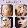 3 Sheets Face Gems Self Adhesive Rhinestones Stick on Face Jewels Stickers Decorations for Face, Makeup, Nail, Crafts (Green)