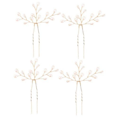 4 Pcs Hairpin Bride Hairclip Women Hair Clip Bride Headdress Bridal Hair Fork Bridal Headdress Bride Hair Pins Elegant Hair Stick Wedding Hair Stick Bride Hair Stick Pearl Hair