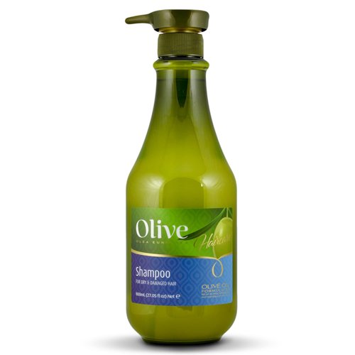 Frulatte Olive Shampoo with Organic Olive Oil | Rich in Vitamins A, D & E Hydrating Shampoo for Dry Damaged Hair | Paraben Free Shampoo | Natural & Deep Cleansing Hair Shampoo, 27 fl oz