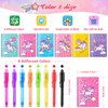 GIFTINBOX Unicorn Party Favors for Kids 4-8, 24Pack Invisible Ink Pen and Notebook, Invisible Ink Spy Pen with UV light for Kids, Classroom Prize Goodie Bag Stuffers Unicorn Toys for Kids Girls