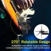 LOTMUSIC 2.4GHZ Wireless Guitar System, Rechargeable Digital Wireless Guitar Transmitter Receiver with 4 Channels and Long Battery Endurance for Electric Guitar Bass