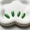 Green Press on Nails Almond Shape Fake Nails Medium False Nails with Cat Eye Design Glitter Acrylic Nails Full Cover Artificial Nails Glossy Stick on Nails for Women St. Patrick's Day Manicure 24Pcs