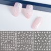 White Flower Nail Art Decal Stickers for Women Fingernails Acrylic Nails Designs and Nail Decoration Self Adhesive Floret Nail Stickers for Nails Decor (Pack of 6)