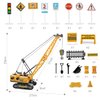 Joyfia 1: 55 Scale Crawler Crane Toy with Operating Buttons, Kids Construction Crane Vehicle Alloy Model Car, Boys Outdoor Sandbox Truck Toys Playset, Toddlers 3-8 Years Old Gifts