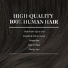 GOO GOO Clip in Hair Extensions Real Human Hair, 20inch 120g 7Pcs, 1C Mocha Brown, Remy Human Hair Extensions Clip ins for Women, Natural Human Hair