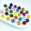 Tingoons 100 PCS 8mm Crystal Glass Beads Round Multiple Faceted Loose Spacer Glass Beads for DIY Handcrafte Bracelet Necklace Earring Jewelry Making(Multicolor)