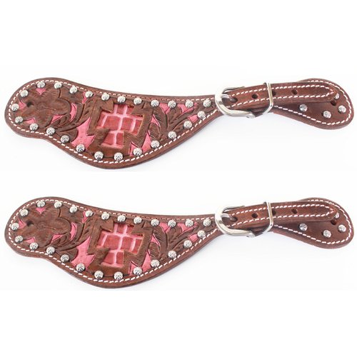 CHALLENGER Horse Western Riding Cowboy Boots Leather Spur Straps Tack 7426