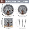 96PCS Medieval Party Plates and Napkin Castle Party Decorations Castle Knight Birthday Party Dessert Plates Medieval Themed Tableware Set for 24 Guests Kids Birthday Baby Shower Party Supplies