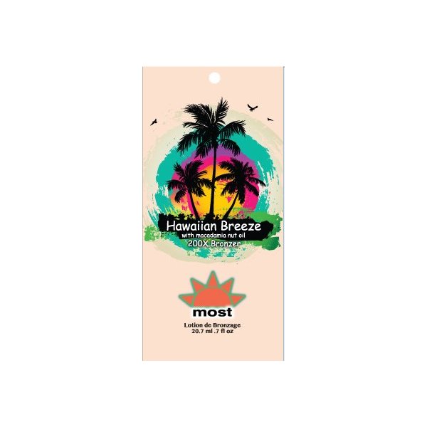 Lot of 5 Hawaiian Breeze Tanning Lotion Bronzer Packets