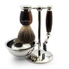 Edwin Jagger 4pc Imitation Horn Shaving Set for Mach3 Blades, Light Horn