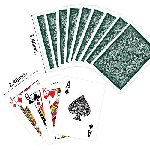 Timenued Playing Cards 2 Pack,Deck of Cards,Fun Cards Game for Adults,Poker Cards Professional,Standard Playing Cards Set,Suitable for Game Night,Various Party Game (Green/Orange)