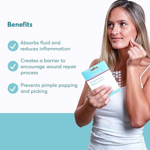 MDacne 72 Pimple Patches for Acne Treatment, Hydrocolloid Patches - Absorbs Oil & Pus from Clogged Pores, Ultrathin & Transparent Blends with All Skin Tones, Safe for Sensitive Skin (2 Pack of 36)