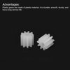 MECCANIXITY 60Pcs Plastic Gears 9 Teeth Plastic Shaft Gears Model 092AA Reduction Gear for RC Car Model DIY Robot,White Module 0.5