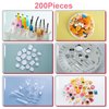 Diinokiy 200Pcs Dollhouse Miniature Food Drinks Bottle Cooking Toys Kitchen Accessories Mini Play Fake Resin Pretend Game Party Tableware Bread Cake Ice Cream 1/12 Doll House Landscape