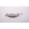 Generic 2 small silver scroll and flower metal barrette hair clip for fine thin hair