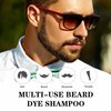 Black Beard Dye for Men for Gray Coverage, Natural Beard & Hair Dye for Men - No Mess Easy Beard Dye Shampoo, 200ML