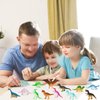 ONEST 55 Pieces Mini Dinosaur Figurines Playset Hand Painted Tiny Dinosaurs Party Favors Cake Toppers Dinosaur Figures Toys Small Luminous Dinosaur Figurines for Kids Adults