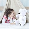 WOWMAX Cuddly Teddy Bear Stuffed Plush Animals Daney Teddy Bear Toy Doll for Birthday Valentine's Day Ivory 10 Inches