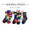 EIAY Shop Little Girls' Boys' Rainbow Stripes Cotton Crew Socks (Rainbow 6 Pack, 3-5 Years)
