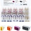 GKEEMARS 58 Pcs Push-in Wire Connector 773 2/4/ 6/8 Port Conductor Assortment Pack for Junction Box