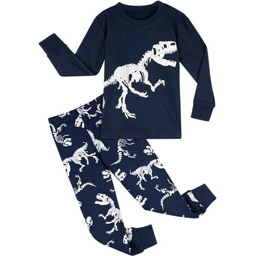 A&J DESIGN Kids Black Pajamas Boys Long Sleeve Shirt Toddler Girls Solid Color Cotton Pjs 4T