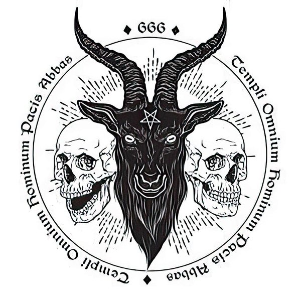 Dopetattoo 6 Sheets Temporary Tattoos black goat scary sketch art baphomet beast dark demon devil esoteric evil gothic graphic Temporary tattoo Neck Arm Chest