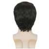 Amnenl Black Short Wigs for Men Layered Natural Wigs Synthetic Replacement Full Wig for Male Guy Daily Use