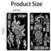 PPVWEY 12 Sheet Henna Tattoo Stencils kit, Temporary Tattoos Templates Hand Forearm Indian Airbrush Tattoo Stickers for Women Girls (Black)