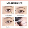 Jutqut 2PCS Double Tip Lower Eyelash Pencil, Natural Lower Eyelashes Liquid Pen, Waterproof Liquid Eyeliner 0.01 MM Double Tip Lower Lash Pen, Smudge proof, Long Wearing with Ultra-Fine Tip(Black)