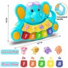 Baby Piano Toys 6+ Months Musical Toys 6 to 12 Months Early Learning Elephant Piano Keyboard Music&Light Up Infant Baby Toys for 6 9 12 18 Months 1st Birthday Gifts for 1 2 Years Old Boys Girls