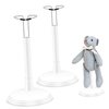 Toddmomy White Doll Stands 2Pcs Doll Display Stand Doll Bracket Doll Support Stand Bear Stand Desktop Doll Holder for Kids Dollhouse Accessories (25cm)