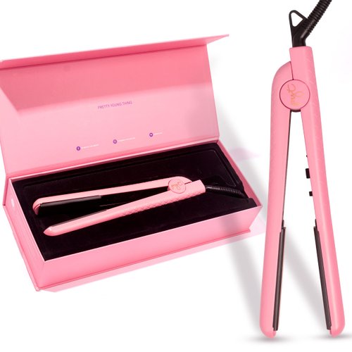 PYT Pro Hair Straightener - Ceramic Flat Iron for Professional Styling. 150 W Power Output, Adjustable Temperature Suitable for All Hair Types. Straighten, Curl or Wave (Bubble Gum yum)